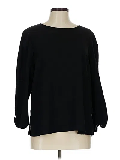 Pre-owned Dkny Long Sleeve Blouse In Black