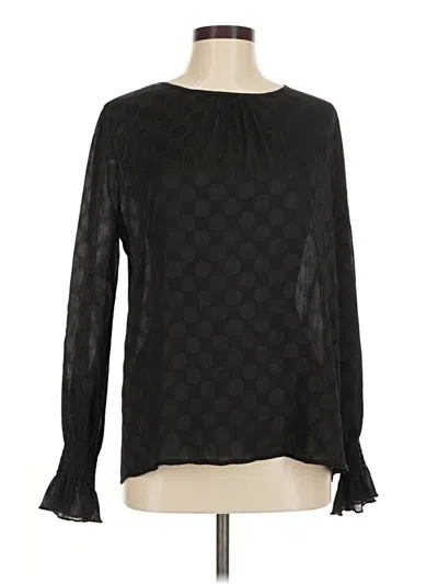 Pre-owned Dkny Long Sleeve Blouse In Black