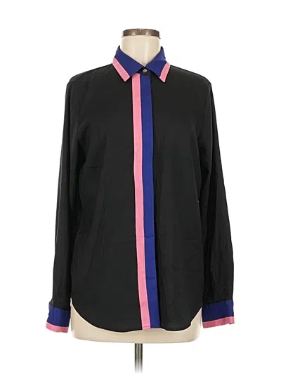 Pre-owned Dkny Long Sleeve Blouse In Black