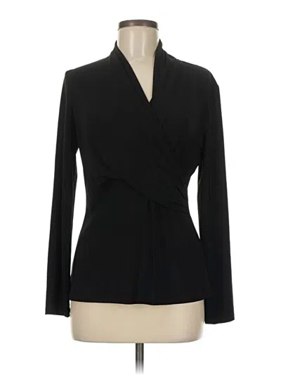 Pre-owned Dkny Long Sleeve Blouse In Black