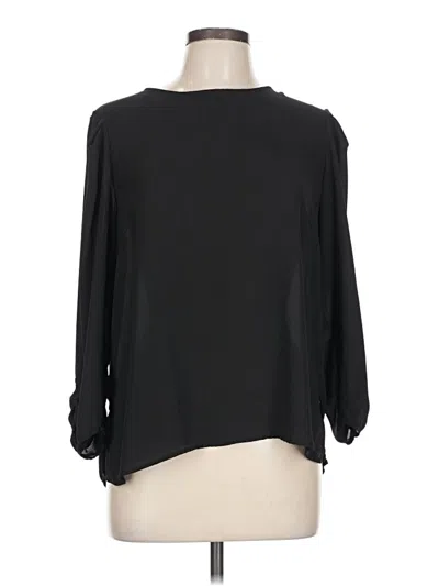 Pre-owned Dkny Long Sleeve Blouse In Black