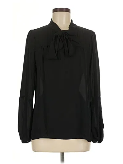 Pre-owned Dkny Long Sleeve Blouse In Black