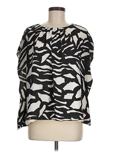 Pre-owned Dkny Long Sleeve Blouse In Black