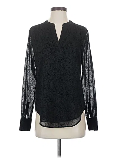 Pre-owned Dkny Long Sleeve Blouse In Black