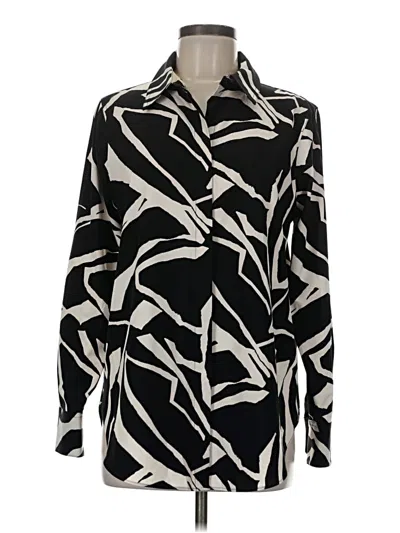 Pre-owned Dkny Long Sleeve Blouse In Black