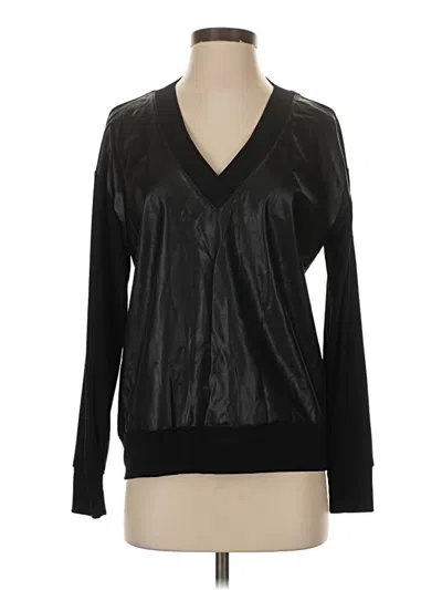Pre-owned Dkny Long Sleeve Blouse In Black
