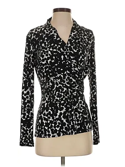 Pre-owned Dkny Long Sleeve Blouse In Black