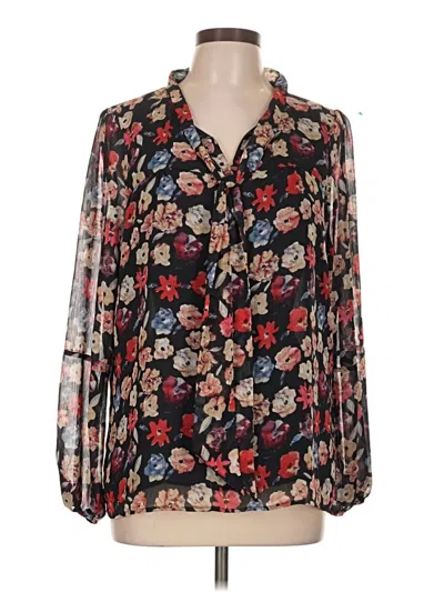 Pre-owned Dkny Long Sleeve Blouse In Black