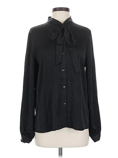 Dkny Long Sleeve Blouse In Black