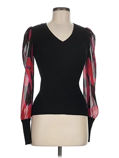 Pre-owned Dkny Long Sleeve Blouse In Black