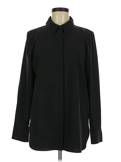 Pre-owned Dkny Long Sleeve Blouse In Black