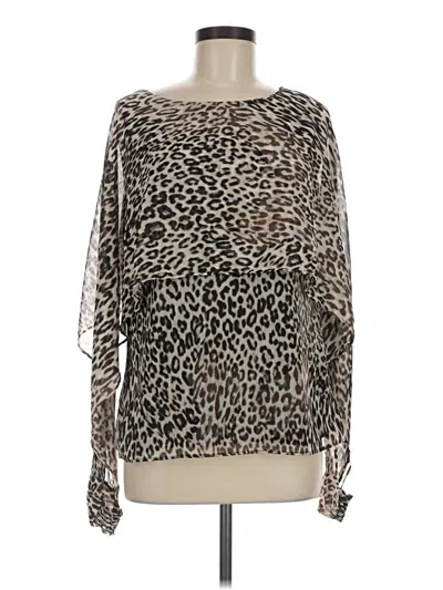 Pre-owned Dkny Long Sleeve Blouse In Brown