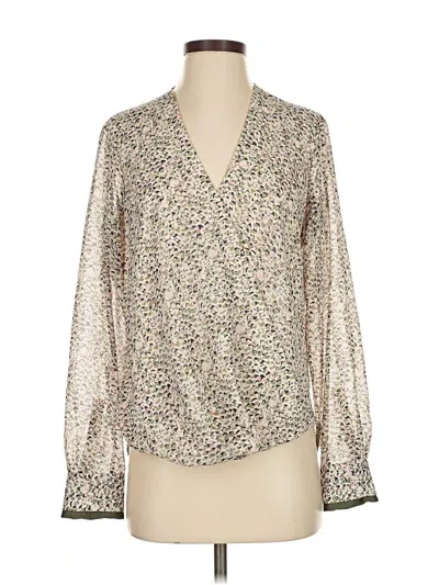 Pre-owned Dkny Long Sleeve Blouse In Ivory