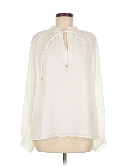 Pre-owned Dkny Long Sleeve Blouse In Ivory