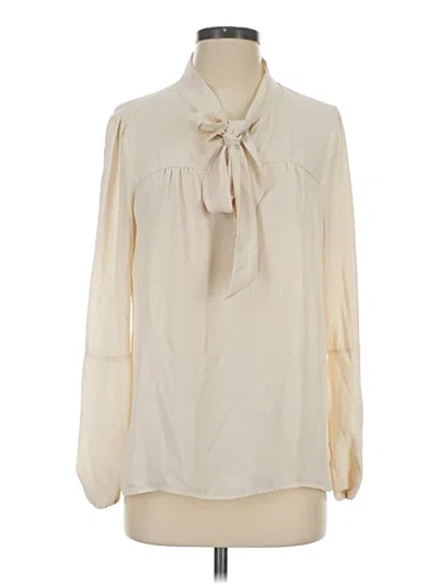 Pre-owned Dkny Long Sleeve Blouse In Ivory