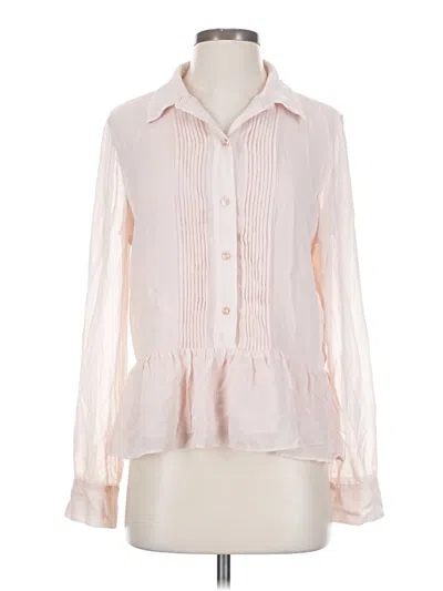 Pre-owned Dkny Long Sleeve Blouse In Pink