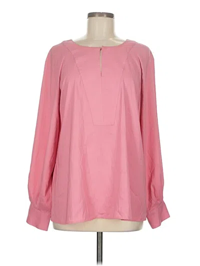 Pre-owned Dkny Long Sleeve Blouse In Pink