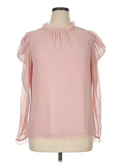 Pre-owned Dkny Long Sleeve Blouse In Pink