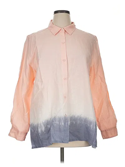 Pre-owned Dkny Long Sleeve Blouse In Pink