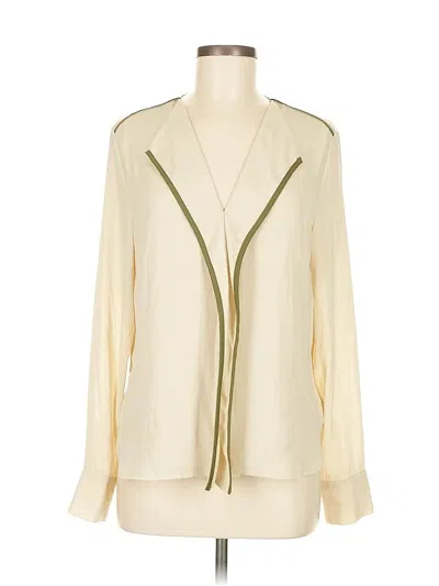 Pre-owned Dkny Long Sleeve Blouse In White