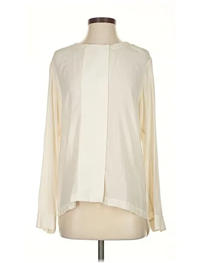 Pre-owned Dkny Long Sleeve Blouse In White