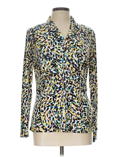 Pre-owned Dkny Long Sleeve Blouse In Yellow