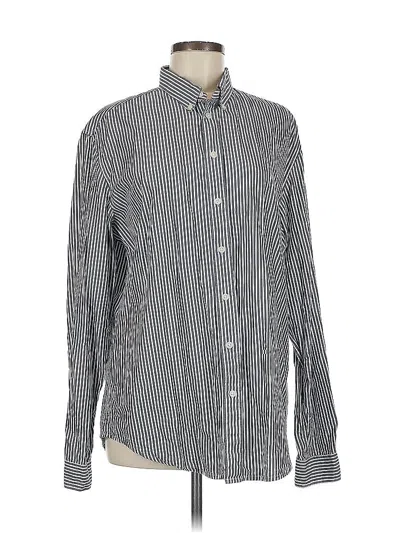 Pre-owned Dkny Long Sleeve Button Down Shirt In Gray
