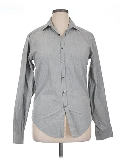 Pre-owned Dkny Long Sleeve Button Down Shirt In Gray