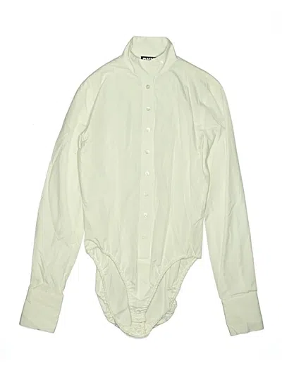 Pre-owned Dkny Long Sleeve Button Down Shirt In White