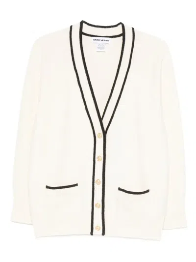 Dkny Long-sleeve Cardigan In Neutral