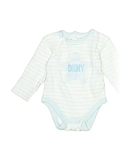 Pre-owned Dkny Babies' Long Sleeve Onesie In Blue