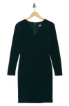 Dkny Long Sleeve Sheath Dress In Pine