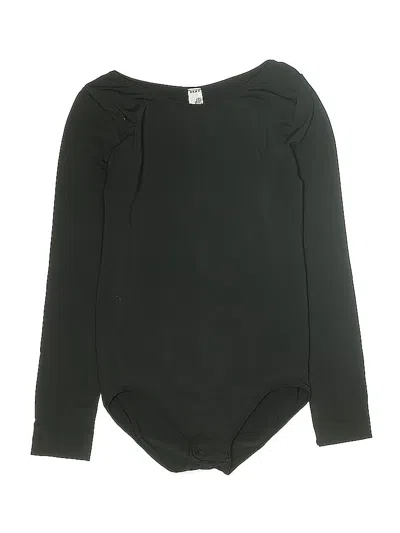 Pre-owned Dkny Long Sleeve Top Black Open Neckline Tops