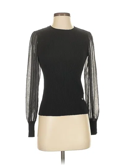 Pre-owned Dkny Long Sleeve Top Black Turtleneck Tops
