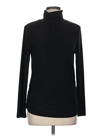 Pre-owned Dkny Long Sleeve Top Black Turtleneck Tops