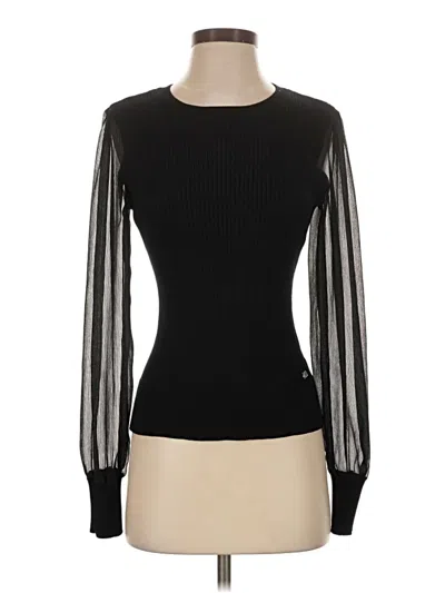 Pre-owned Dkny Long Sleeve Top Black Turtleneck Tops