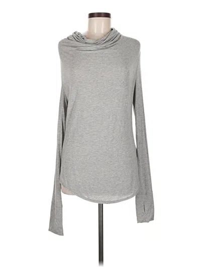 Pre-owned Dkny Long Sleeve Top Gray Cowl Neck Tops