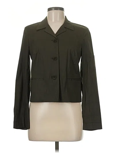 Pre-owned Dkny Long Sleeve Top Green Square Neckline Tops