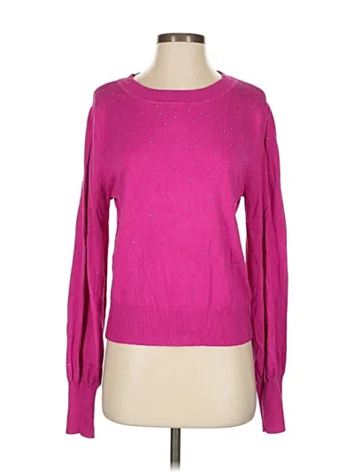 Pre-owned Dkny Long Sleeve Top Pink Boatneck Tops