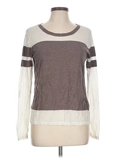 Pre-owned Dkny Long Sleeve T-shirt In Brown