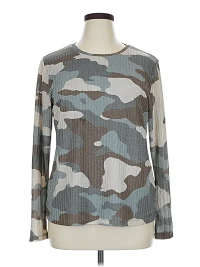 Pre-owned Dkny Long Sleeve T-shirt In Gray