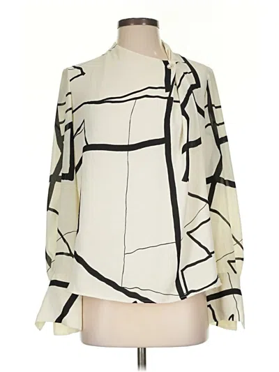 Pre-owned Dkny Long Sleeve T-shirt In White