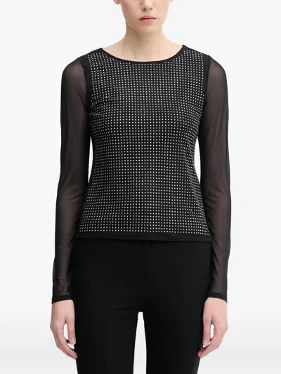 Dkny Long-sleeved Top In Black