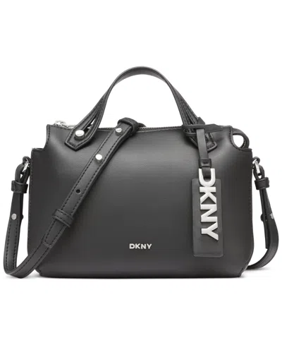 Dkny Louisa Mini Logo Charm Satchel In Black