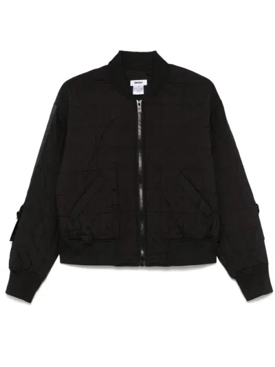 DKNY L/S QUILTED STACK LOGO BOMBER