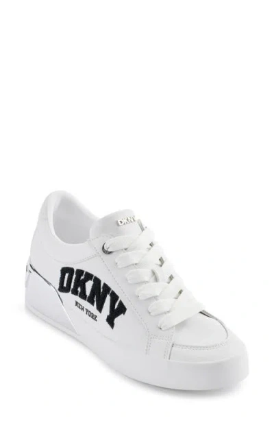 Dkny Maben Varsity Sneaker In White