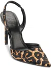 Dkny Macia Womens Calf Hair Pointed Toe Slingback Heels In Black