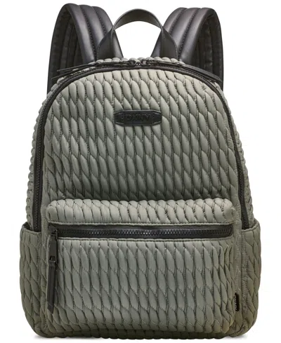 Dkny Mack Medium Quilted Nylon Backpack In Olive