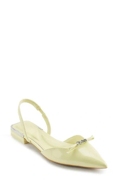 Dkny Mahaska Slingback Pointed Toe Flat In Chamomile