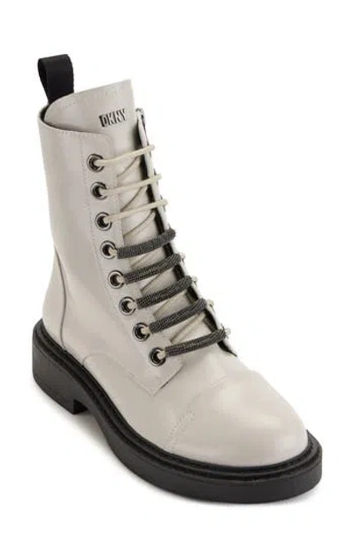 Dkny Malaya High Shine Lace Up Boot In Multi